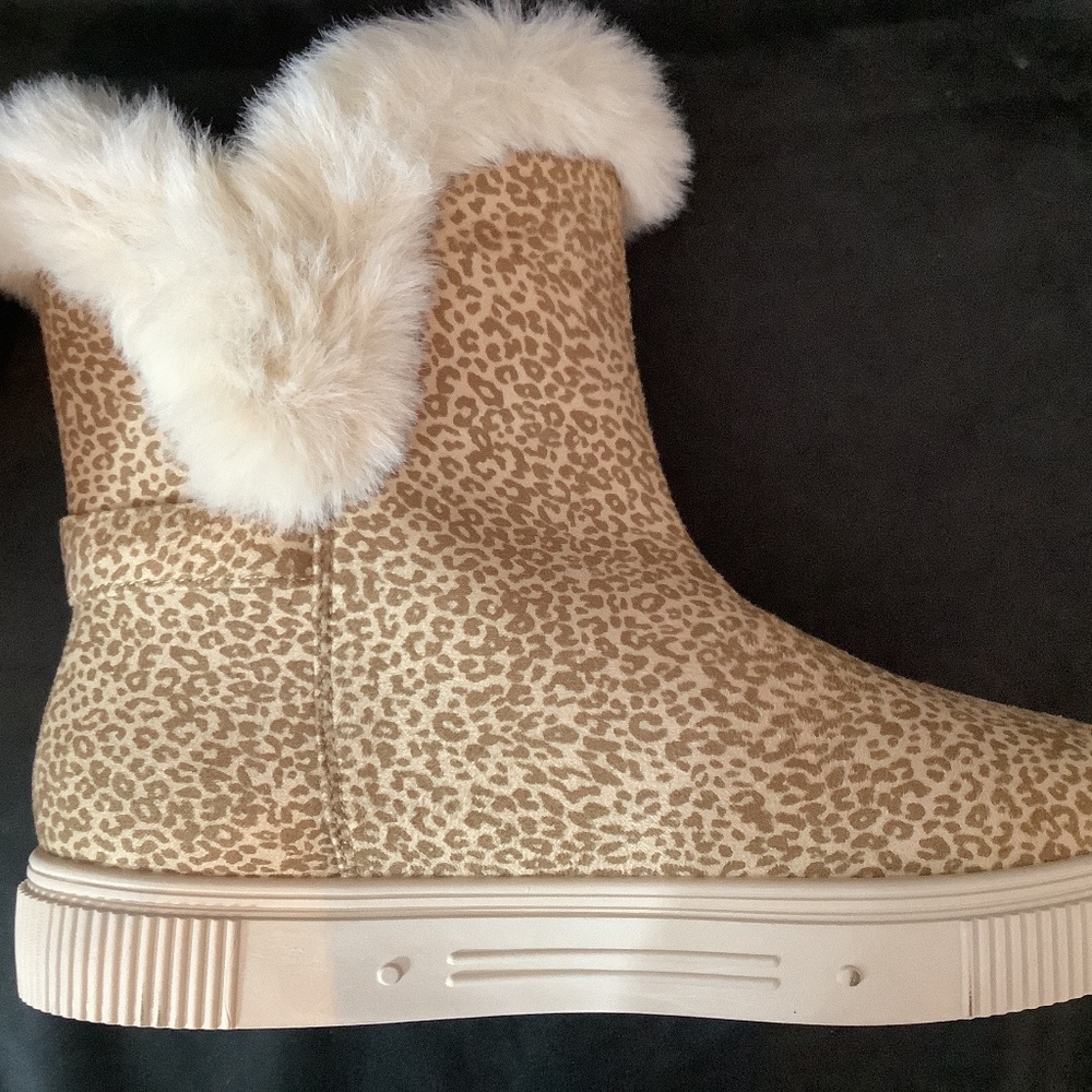 NWOT Journee Sibby faux fur lined leopard print boots platform - Picture 8 of 16
